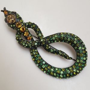 Kenneth Jay Lane crystal snake pin